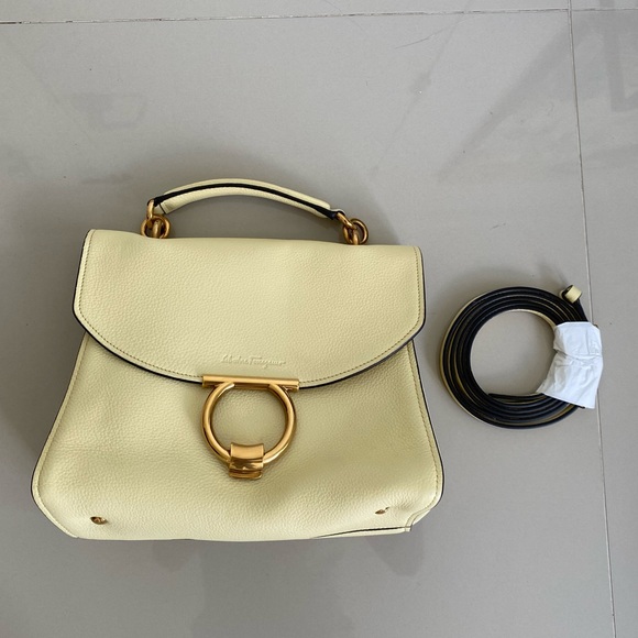 NEW‼️ Salvatore Ferragamo Mini Gancini Top Handle Calfskin Bag - Picture 13 of 16